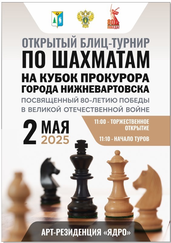 Открытый блиц-турнир по шахматам на Кубок прокурора